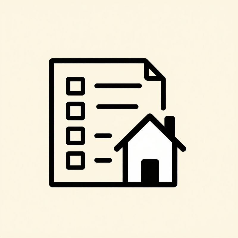 Checklist and house illustration